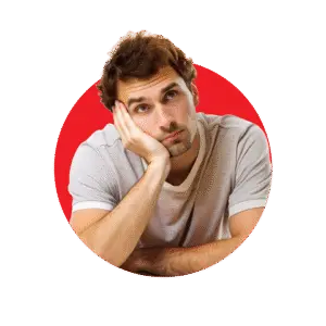 Man looking tired and fatigued with low energy, representing symptoms like brain fog, stress, and poor stamina before using natural supplements